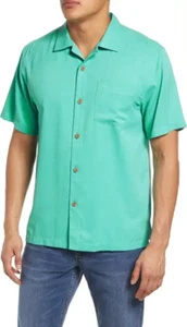 $118 Tommy Bahama Men's Al Fresco Tropics Shirt. Atlantis Teal, XL - Picture 1 of 2