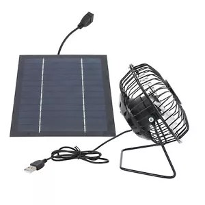 5W Solar Panel Powered Fan For Outdoor Cooling USB Solar Fan Kit For Greenh ZO - Picture 1 of 23