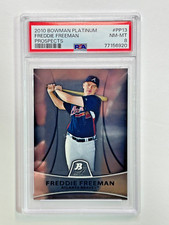 2010 Bowman Platinum Prospects Freddie Freeman Refractor PSA 8 #PP13 Thick