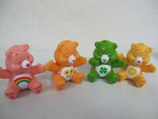 Care Bears Pvc Mini Figures (4) 1 1/2" Cake Toppers Sitting