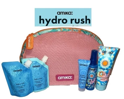 Amika Hydro Rush Intense Moisture 5 - Piece Travel Size Set with Travel Bag! - Image 1 of 4
