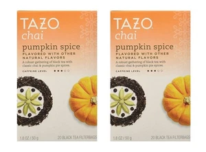 Chai Pumpkin Spice Box of 20 Teabags 2 Pack - Picture 1 of 3