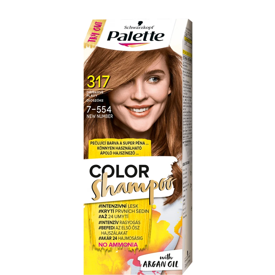 Schwarzkopf PALETTE COLOR SHAMPOO Hazelnut blonde 317 / 7-554 - Image 1 of 1