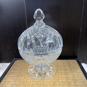 Cristal D'Arques Durand Longchamp Crystal Clear Glass Candy Dish France 1970's - Picture 1 of 6