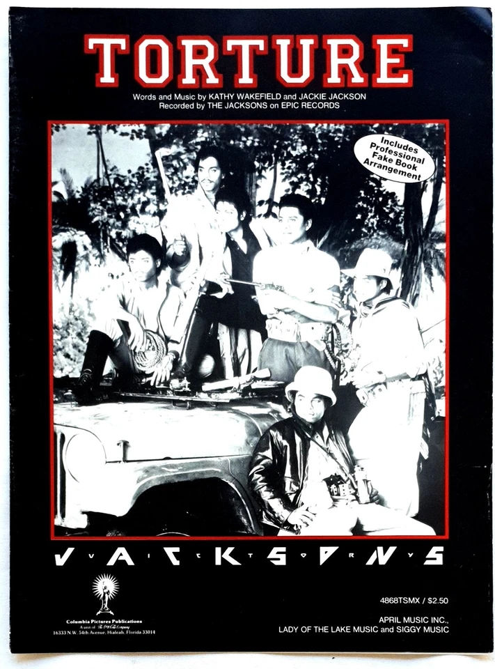 The Jacksons - Torture - 1984 Original USA Sheet Music - Image 1 of 1