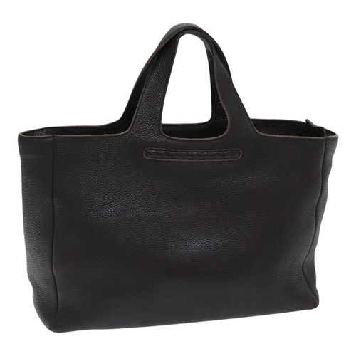 BOTTEGA VENETA Borsa a mano in pelle marrone argento originale ki4924