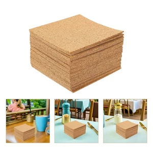 40 Stück selbstklebende Korkpads: 4 x 4 Zoll starke selbstklebende Blätter - quadratische Tasse - Bild 1 von 12