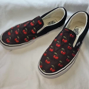 Vans Classic Slip On Cherries Black Sneakers Shoes Mens 9 Womens 10.5 - Bild 1 von 15