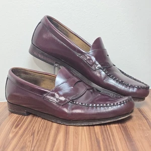 G.H. Bass & Co. Weejuns Logans Penny Halbschuhe elegante Schuhe Herren Gr. 10 D Burgunderrot - Bild 1 von 15