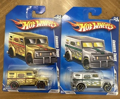 Hot Wheels City Works ‘09 Gold & Silver Armored Trucks #110 04/10 -Lot Of 2 - Image 1 of 3