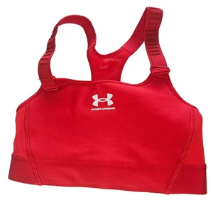Sujetador deportivo Under Armour para mujer soporte alto rojo malla espalda XS LEER - Imagen 1 de 9