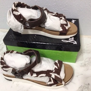 Sam Edelman Sandals Size 10 M Womens, Ashie,Brown, Lea/Silk, G9984M1200 - Picture 1 of 9