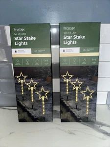 Prestige batteriebetriebene LED Stern Pfahlleuchten 3er Pack - warmweiß X2 - Bild 1 von 3