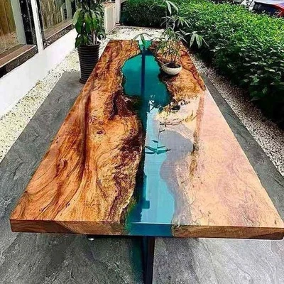 Epoxy Coffee Dining Table for Indoor/ Outdoor Custom Top Handmade Furniture - Image 1 of 4