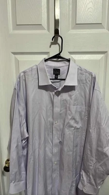 Jos A Bank Traveler Mens Purple Striped Long Sleeve Button Up Dress Shirt - Image 1 of 3