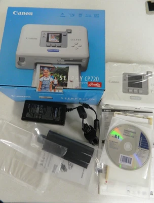 Canon Selphy CP720 Compact Photo Printer w/Power Supply CD Manual Paper VG Cond. - Image 1 of 4