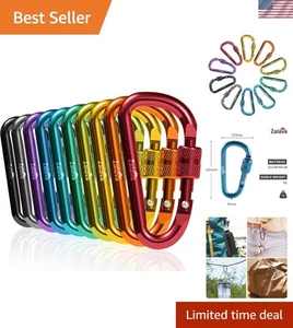 6 Stück Korrosionsschutz Mini Karabiner Clips - Perfekt für Schlüssel & Outdoor Abenteuer - Bild 1 von 10