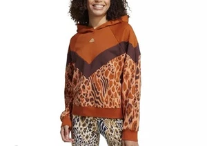 Adidas Farm Rio Women Pullover Sweatshirt Hoodie Brown Fox Red Small NEW - Picture 1 of 5