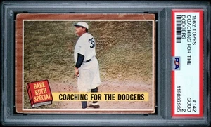 BABE RUTH PSA 2 1962 Topps #142 Coaching for the Dodgers HOF  🔥🔥 - Picture 1 of 4