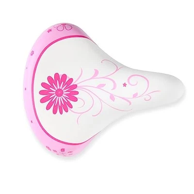 Asiento de Bicicleta Ancho para Niños para Niñas Bicicleta, Cómodo Asiento de Bicicleta para Niños Apto para 12 Rosa Foto 1 de 4