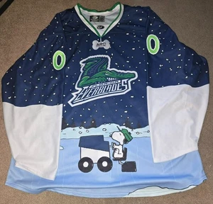 Camiseta deportiva Florida Everblades 2024 Peanuts Snoopy Theme auténtica talla 56 MUESTRA ECHL - Imagen 1 de 4