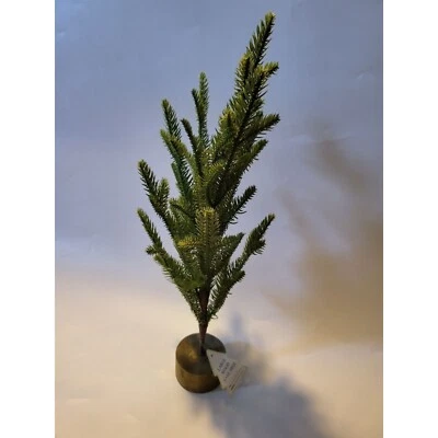 Christmas Tree Decoration Xmas with wood base 14" Tall Faux Branches - Image 1 of 4