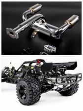 Stainless Steel Silence Muffler Exhaust Pipe for 1/5 HPI Rovan KM Baja 5B 5T 5SC