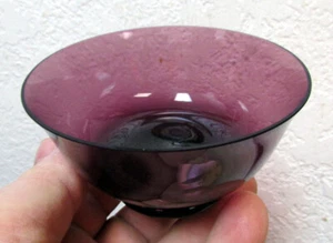 vintage glass dessert dish 4.25 inches wide wonderful purple color kitchen decor - Picture 1 of 4