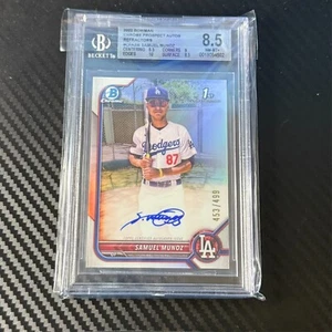 2022 Bowman #CPASM Samuel Munoz 1st Bowman chrome ref. autos #-499 BGS 8.5 - Picture 1 of 2
