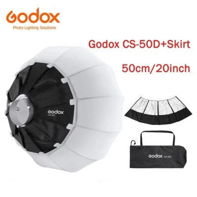 GODOX CS-50D w SS-50 Skirt Lantern Softbox Omni-Directional Light Bowens Mount - Image 1 of 4