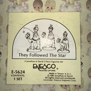 Belén Enesco 1980 Precious Moments "They Followed The Star" E-5624 3 Reyes Magos - Imagen 1 de 17