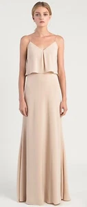 Jenny Yoo Collection (Maids) Brie Bridesmaid Dress Nude/Blush Pink Size 12 - Picture 1 of 9