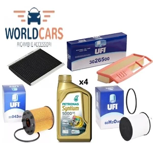 KIT TAGLIANDO FIAT DOBLO 1.3 MJT 4 FILTRI UFI 4 LT PETRONAS 5W30 PURFLUX EURO 4 - Foto 1 di 1