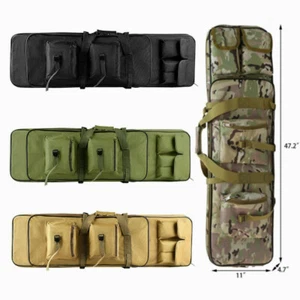 47" Tactical Carbine Rifle Range Gun Carry Case Double Padded Backpack Molle Bag - Picture 1 of 31