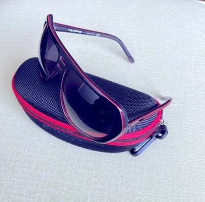 Gafas de sol y estuche con cremallera AQS AquaSwiss 208 para hombre y mujer negras/rojas Foto 1 de 4