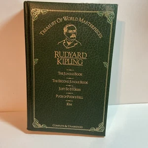 TREASURY OF WORLD MASTERPIECES ,Rudyard Kipling The jungle book 1984 - Picture 1 of 11