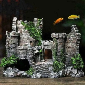 Aquarium Deko Schloss Felsen Höhle Burg Terrarium Dekoration Zubehör Schloss - Bild 1 von 6