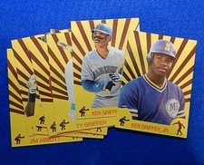 1989 BRODER Rookie Promo Baseball Cards Set of 10: 2 GRIFFEY,VENTURA, ABBOTT +💎
