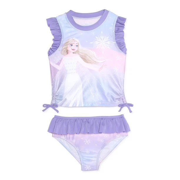 Disney Frozen 2 Toddler Girl's Tankini 2-Piece Swim Set Purple Size 4T