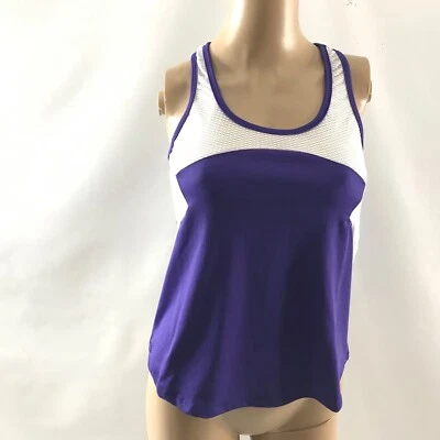 Camiseta sin mangas deportiva DUC para mujer púrpura blanca XS sin mangas ejercicio activo Foto 1 de 4