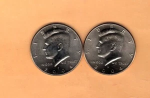 2004-P & 2004-D Kennedy Half Dollars, zwei unzirkulierte Münzen! - Bild 1 von 4
