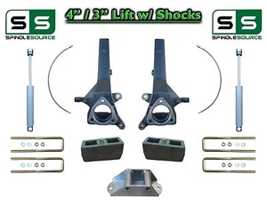 4" / 3" Spindle LIFT KIT for 2004 - 2021 Nissan Titan 2WD w/ CB Spacer, Shocks - Picture 1 of 1