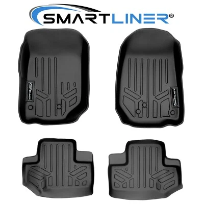 SMARTLINER Custom Fit Floor Mats 2 Row Liner Set OEM TPE 2011-2013 Jeep Wrangler - Image 1 of 4