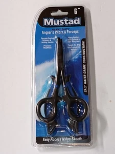 1 Mustad Heavy Duty Angler's Pliers & Forceps 6" With Sheath - Picture 1 of 1