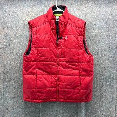 Izod Vest Men Large Adult Red Full Zip Sleeveless PerformX Puffer Fill Jacket - Image 1 of 4