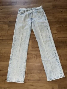 Vintage Levis 501 Denim Jeans Made In USA Acid Wash 80s Men's Rare 30x29 - Picture 1 of 14