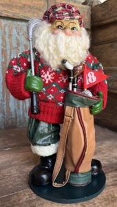 Vintage Golf Weihnachtsmann 11" Tischplatte Weihnachtsdeko - Bild 1 von 10