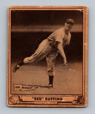 1940 Play Ball #10 Red Ruffing HOF LOW GRADE Vintage Baseball Card - Image 1 of 2