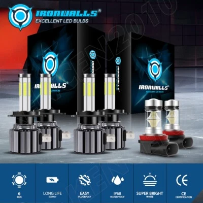 Faro LED alto bajo antiniebla blanco 6 lados para BMW 528i 535i 550i 2008-2010 Foto 1 de 4