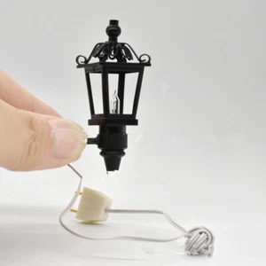 1:12 Black DIY Metal Working Wall Lamp Light Doll House Miniature Furniture - Picture 1 of 4